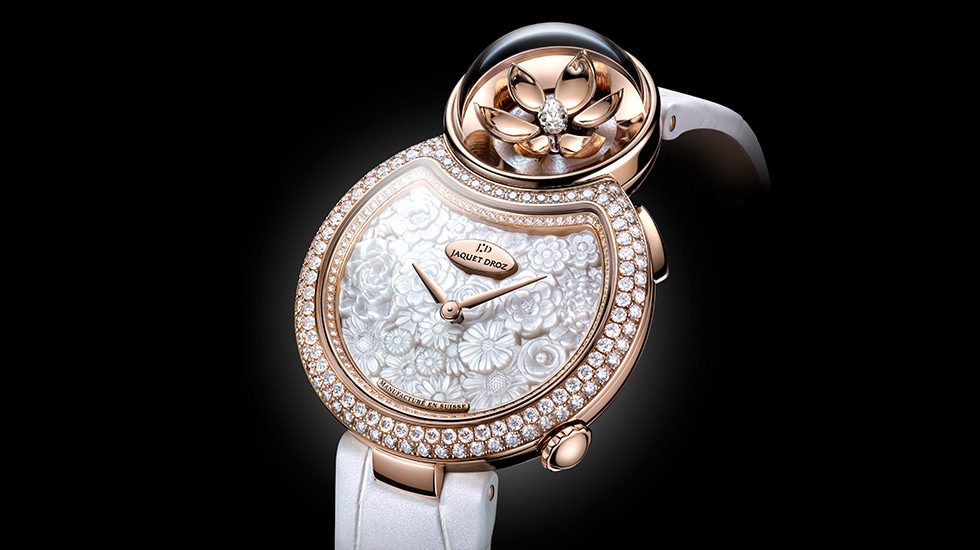 LADY 8 FLOWER NEW ANIMATED FLORAL POETRY BY JAQUET DROZ Jaquet Droz